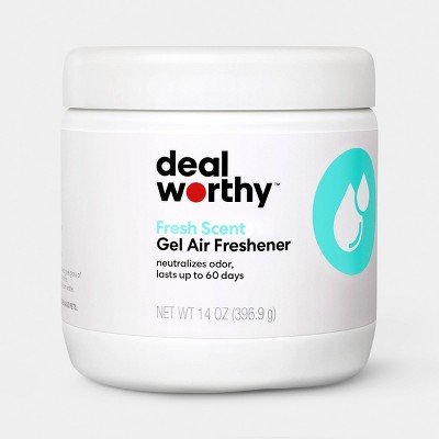 Gel Air Freshener - エアフレッシュナー ソリッドフレッシュセント - 14オンス - ジェルタイプ、電源不要、家庭および日常使用向け