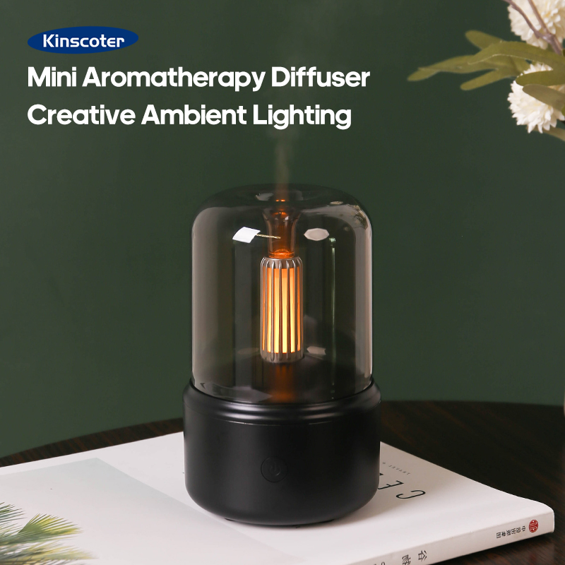 Home Fragrance Oils - ヴィンテージナイトライトアロマディフューザーアロマセラピーミニデスクトップ空気加湿器USBクリエイティブアンビエントライトギフト/エッセンシャルオイルセットとして