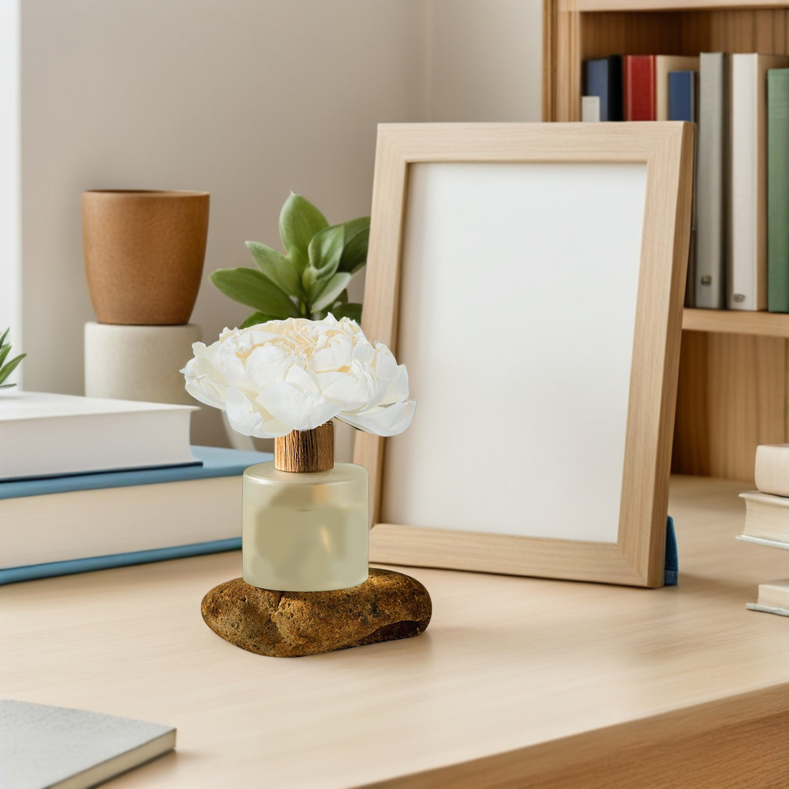 牡丹の花型フレグランスディフューザー 12cm 人工牡丹の花 - Home And You Fragrance Diffuser のレビューと価格