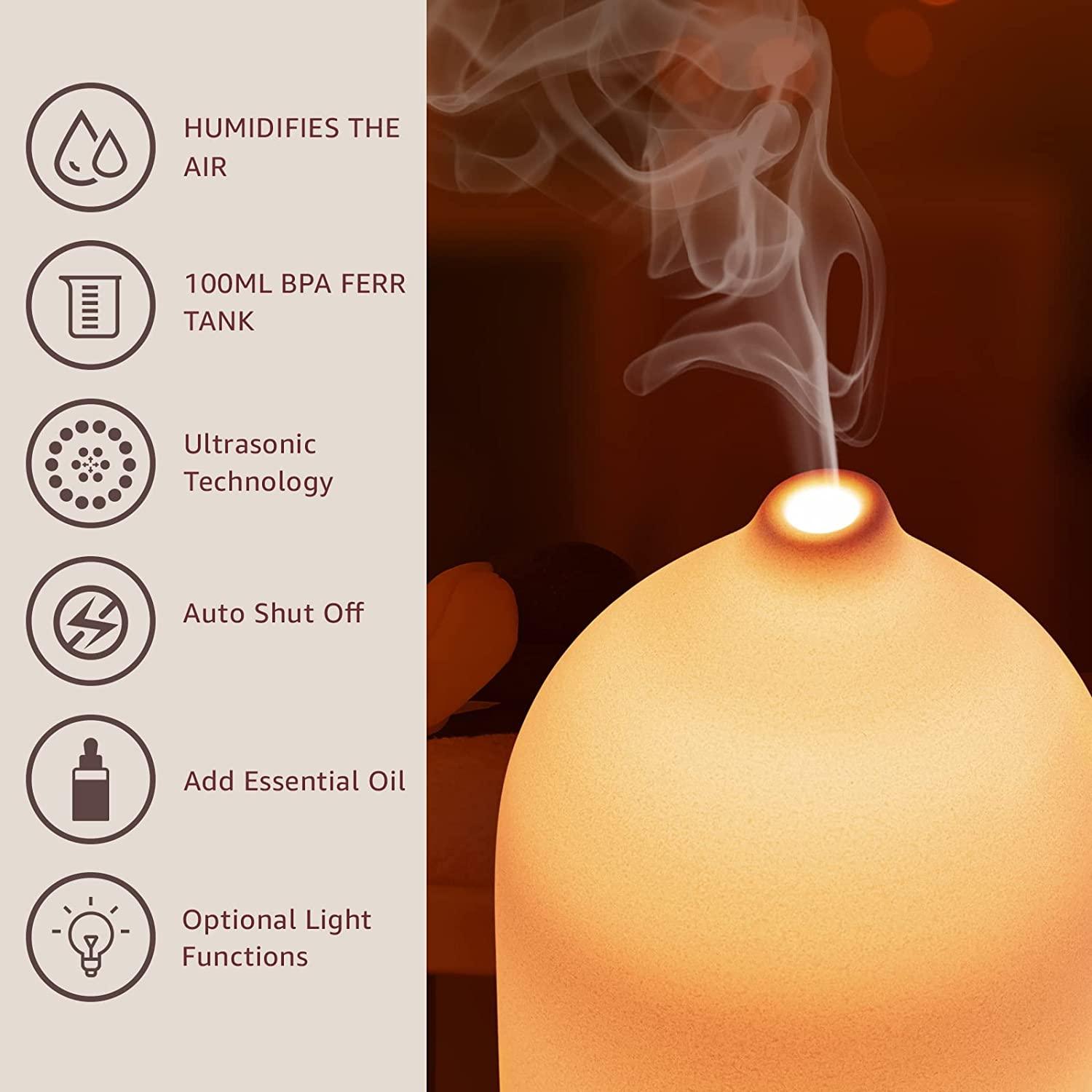 100ml セラミックエッセンシャルオイルディフューザー 寝 - Home Fragrance Oils のレビューと価格