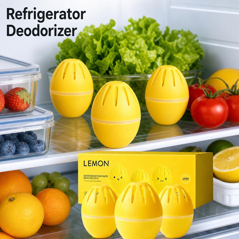 3個入り冷蔵庫消臭剤エッグ、ジェルコア卵型冷蔵庫消臭剤、家庭 - Gel Air Freshener のレビューと価格
