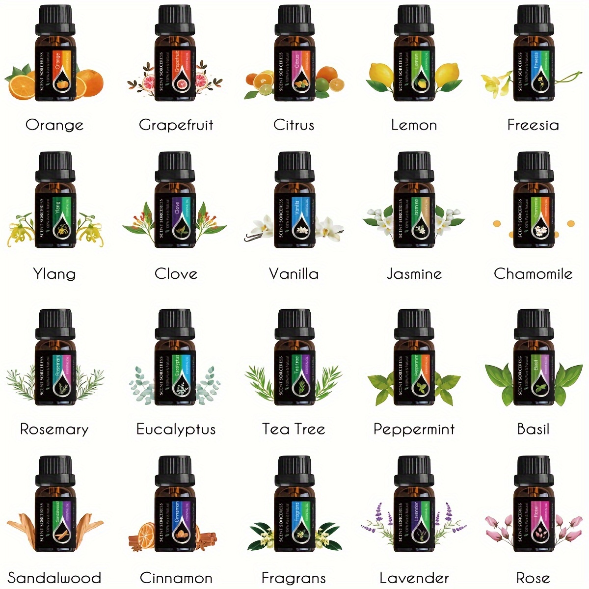 20個/セット エッセンシャルオイルセット ラベンダー ユー - Home Fragrance Oils のレビューと価格