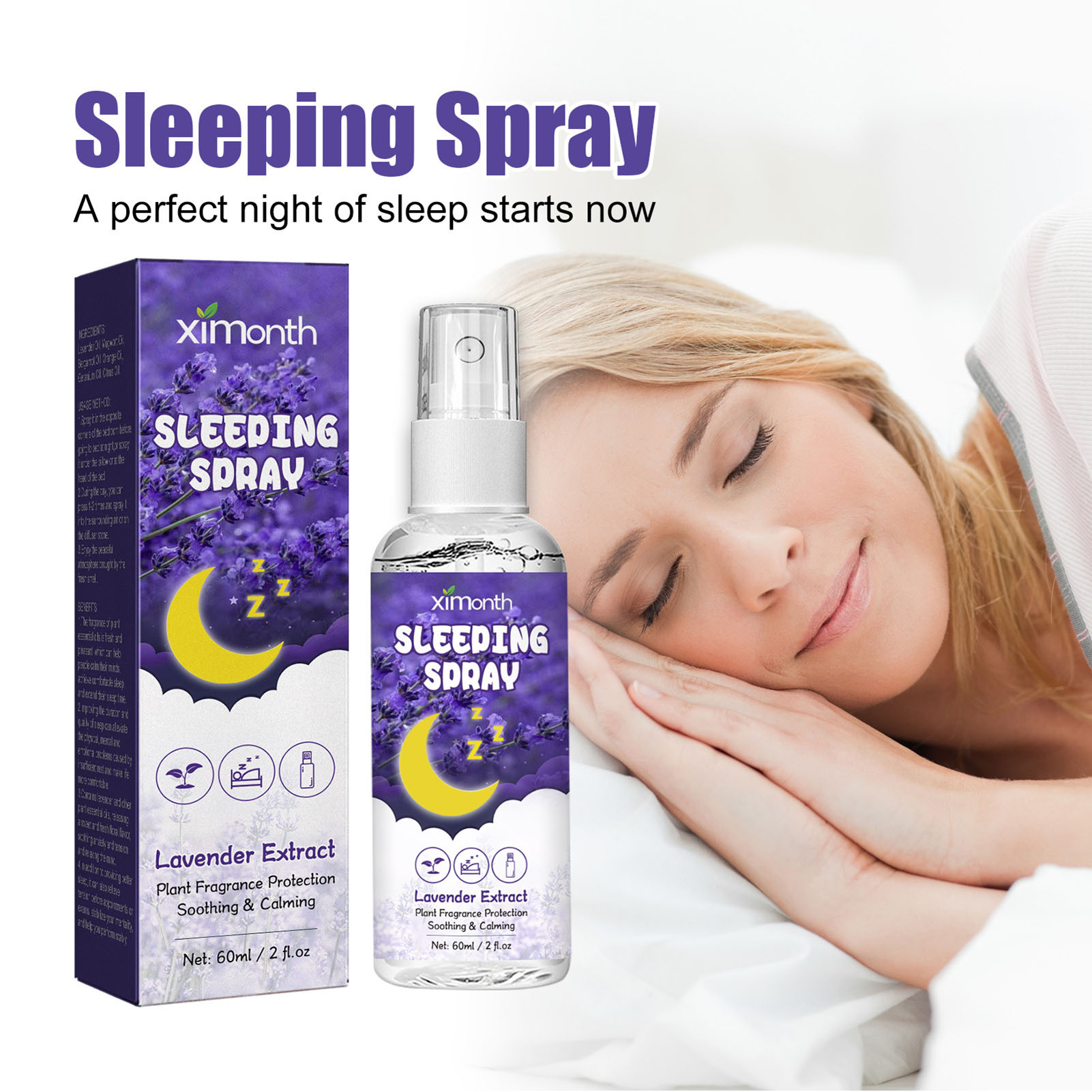 60ml ベッドタイム カーミング ラベンダー スリープ ス - Lavender Pillow Spray のレビューと価格