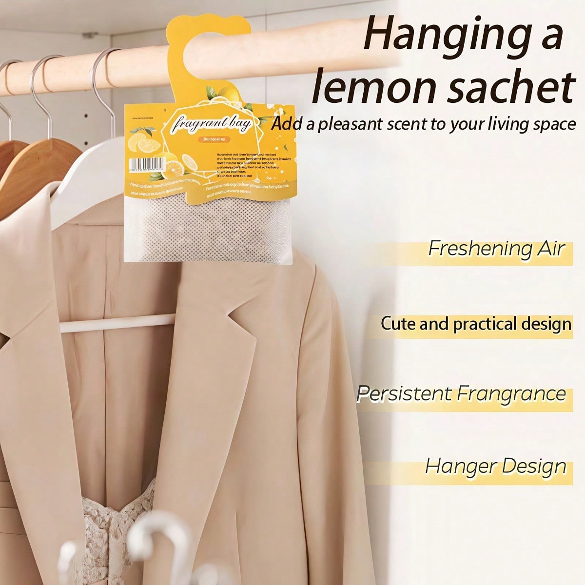 吊り下げ式レモンの香りのサシェ、クローゼットや引き出し用芳香 - Home Fragrance Wholesale のレビューと価格