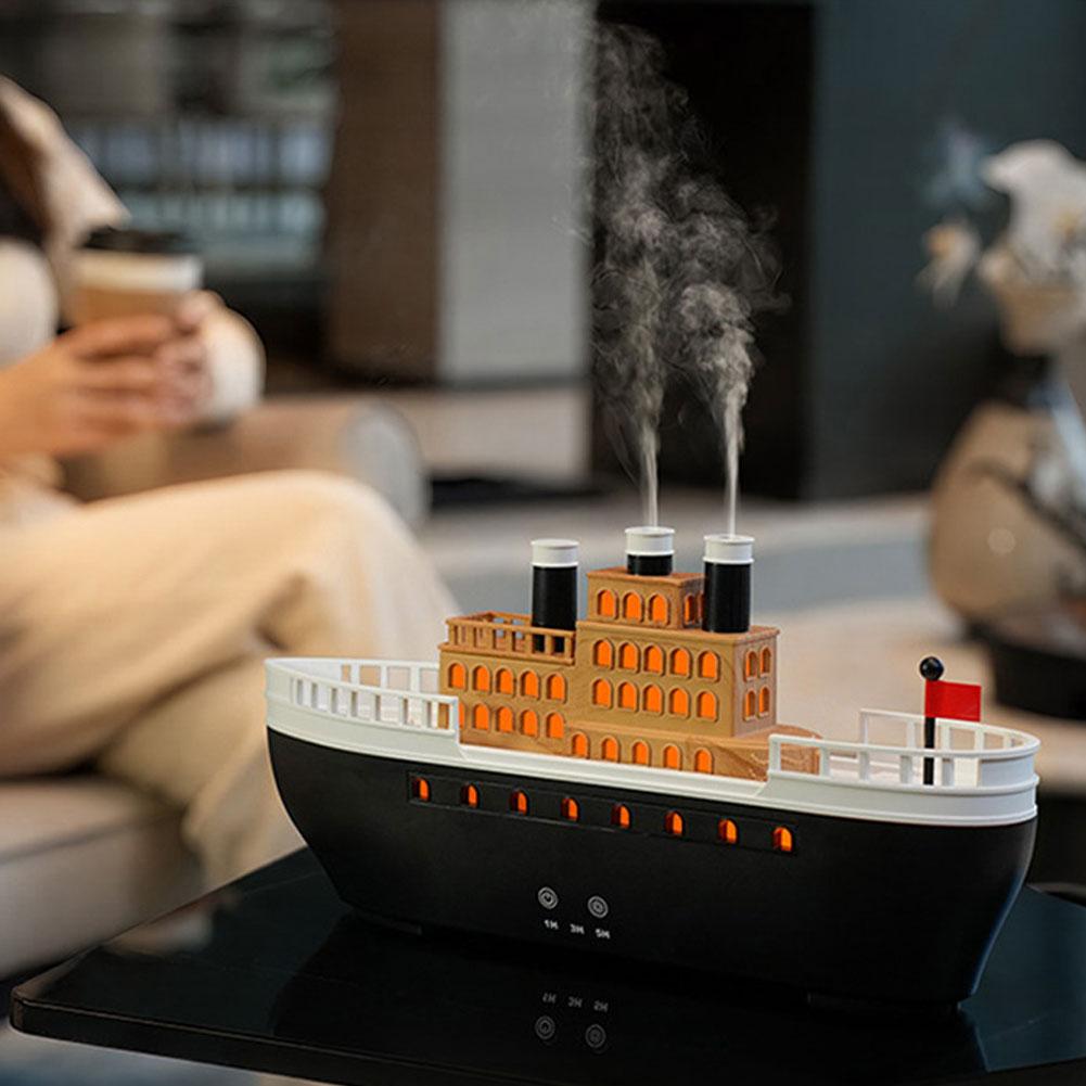 レトロなスチームボート型超音波エッセンシャルオイルディフュー - Home Fragrance Oils のレビューと価格