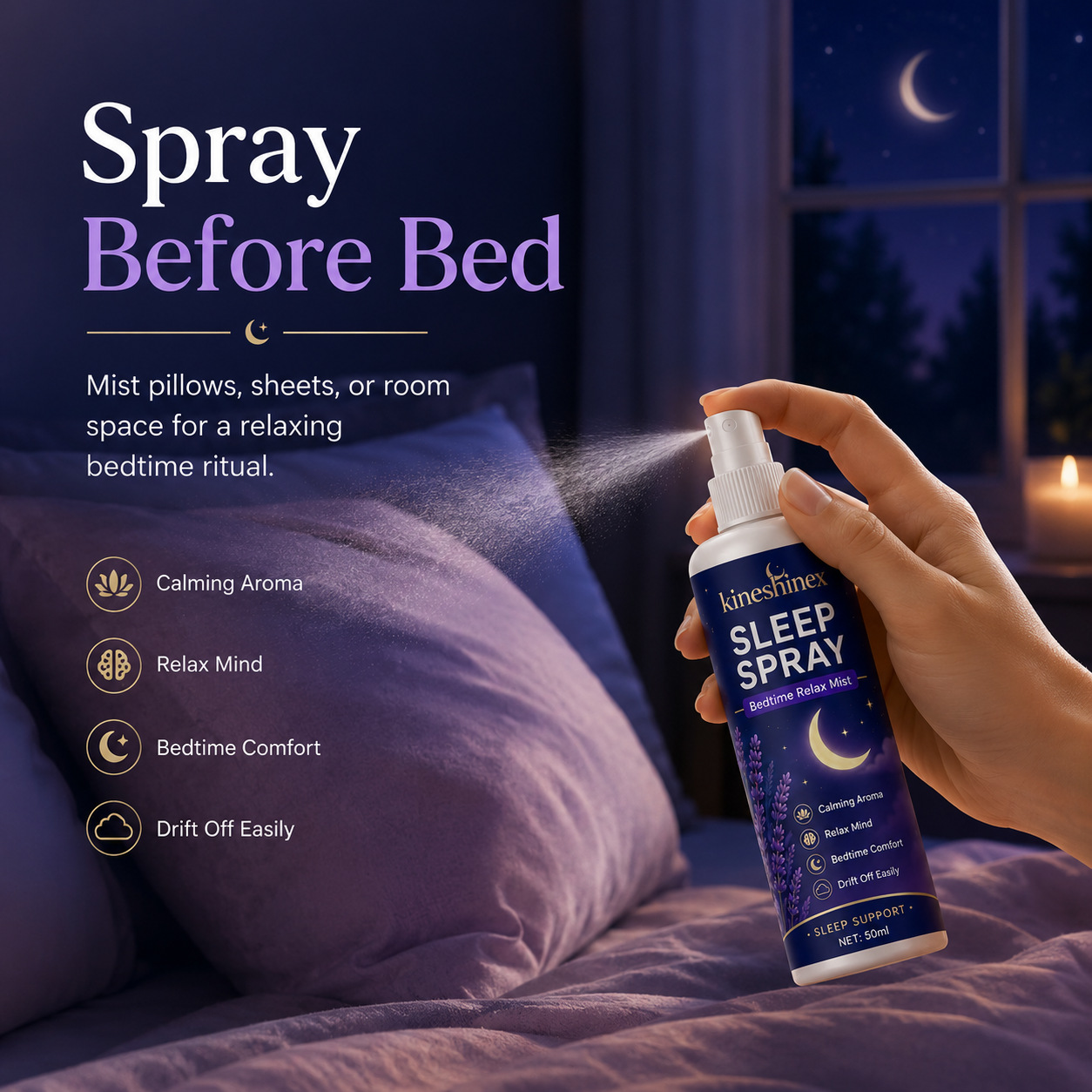 睡眠スプレー – 心を落ち着かせる香りのベッドタイムリラック - Lavender Pillow Spray のレビューと価格